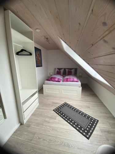 Katil atau katil-katil dalam bilik di Ferienwohnung Apfelblüte