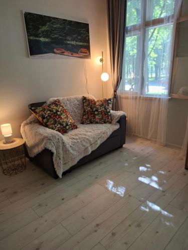 En eller flere senge i et værelse på Pärnu Pikk 24 apartment - Pärnu kesklinn - City center