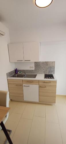 a kitchen with a sink and a counter top at Graf-Apartments-Vir-Zadar in Vir