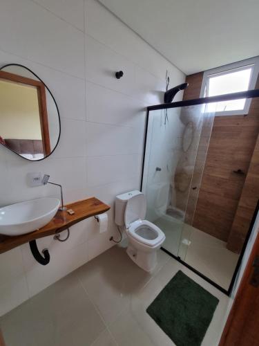 Koupelna v ubytování Apartamento Araucária