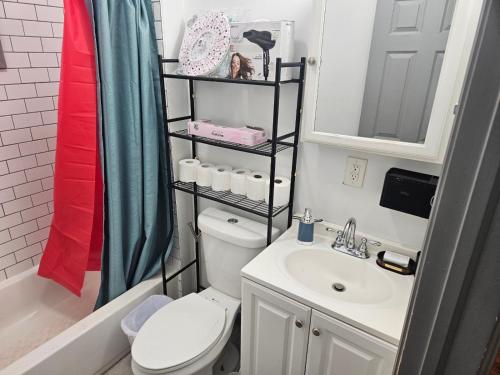 Koupelna v ubytování 3 bedrooms apt,2 baths,15 mins to NYC