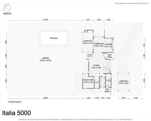 a floor plan of a house at Casa Alquiler Tigre Barrio Nordelta 4 dormitorios in Benavídez