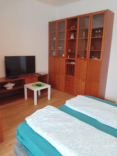 Sweet home apartment Kobylisyにあるテレビまたはエンターテインメントセンター