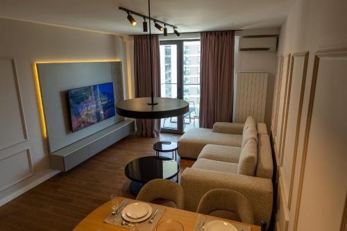 Posezení v ubytování Planet Imperial Apartman