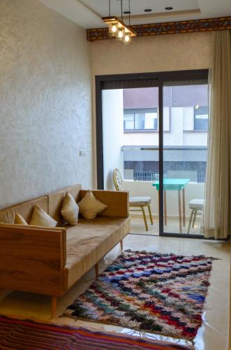 Χώρος καθιστικού στο Appartement Nadine Fès