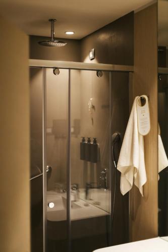 Koupelna v ubytování Hotel Palma