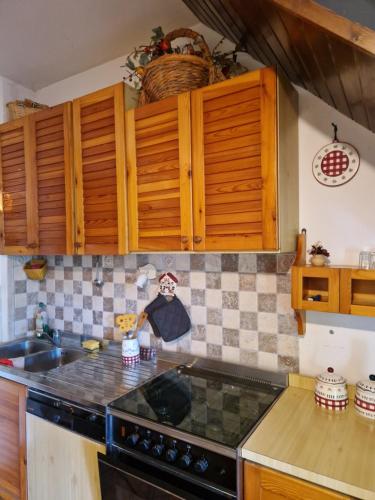 Una cocina o cocineta en Rêverie Amatrice