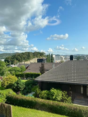 a view from the roof of a building at Sentral enebolig på Lura med Jacuzzi! in Stavanger