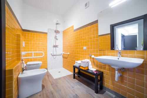 Koupelna v ubytování Agriturismo Sensi