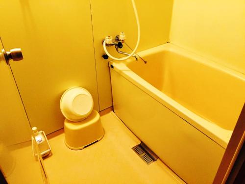 Ryokan Kaminaka tesisinde bir banyo