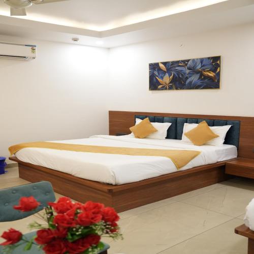 Ένα ή περισσότερα κρεβάτια σε δωμάτιο στο Hotel Park Areca, Jaipur