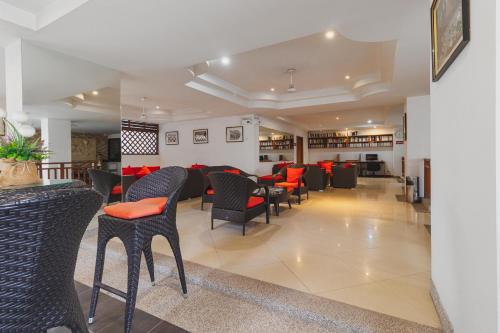 Χώρος καθιστικού στο C131 Relaxed 1BR Getaway Near Beach & Cafés