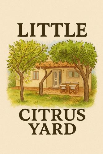 un livre avec une photo d'une maison avec des arbres dans l'établissement Little Citrus Yard, à Karlovasi