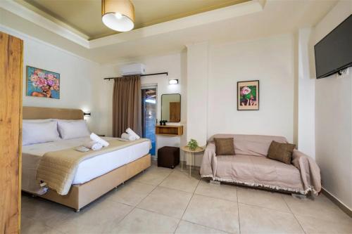 Ionian Serenity Houseにあるベッド