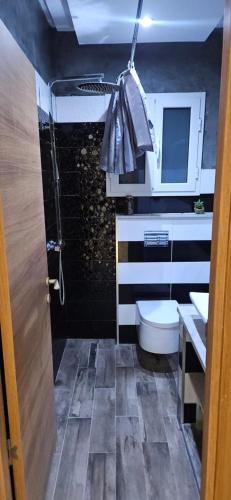 a bathroom with a toilet and a sink at Samy's Luxury Apartments in Hammamet