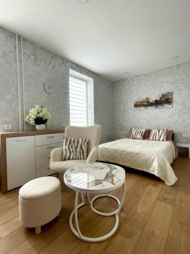 Χώρος καθιστικού στο Rami studio apartment