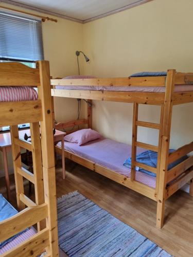 Μία ή περισσότερες κουκέτες σε δωμάτιο στο Lönneberga Vandrarhem & Hostel