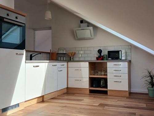 Η κουζίνα ή μικρή κουζίνα στο Ferienhaus am Wald