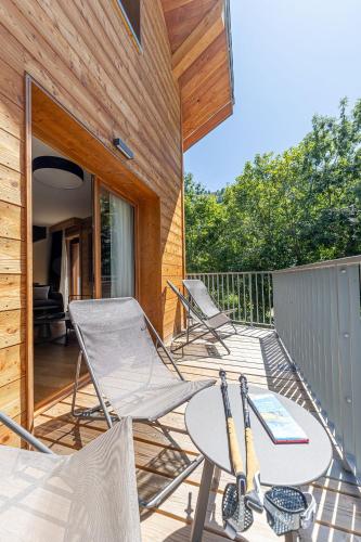 Balkoni atau teres di Résidence & Spa Les Cîmes d'Auréa