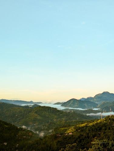 a view of the valley from the hills at The Aurelia in Gampola