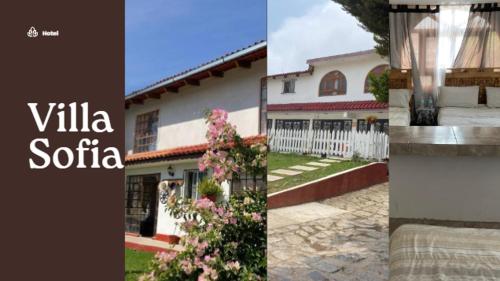a collage of pictures of a house with at Villa Sofia in Tlatlauquitepec