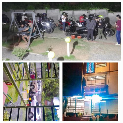 a collage of three pictures of people on motorcycles at Happy Living Dormitory Kannur in Kannur