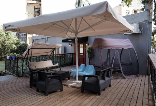 Patio nebo venkovní prostory v ubytování Johnny Hotel