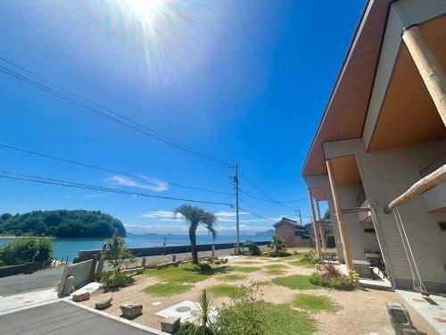 a view of the water from a house at East Villa Shimanami Mukaishima seafront in Onomichi