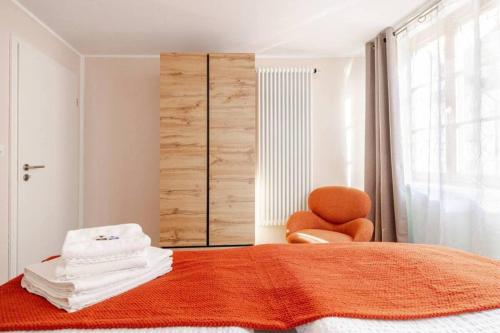 Postel nebo postele na pokoji v ubytování Casa Rheinblick - Apartment B