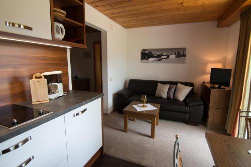 Kuchyň nebo kuchyňský kout v ubytování Apartments Ausfernerhof