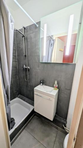 Bilik mandi di LET'S Studio L'Escale in Lyon