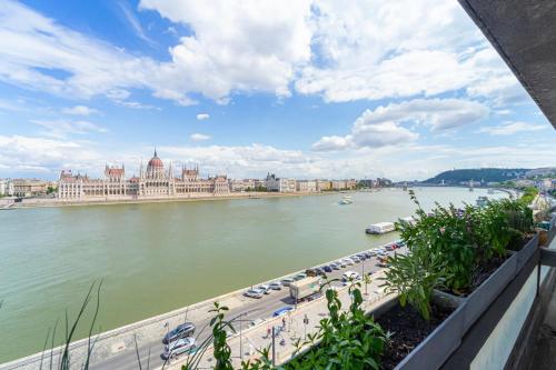 a view of the danube river in budapest at Breathtaking Panorama view 3Br Balcony in Budapest