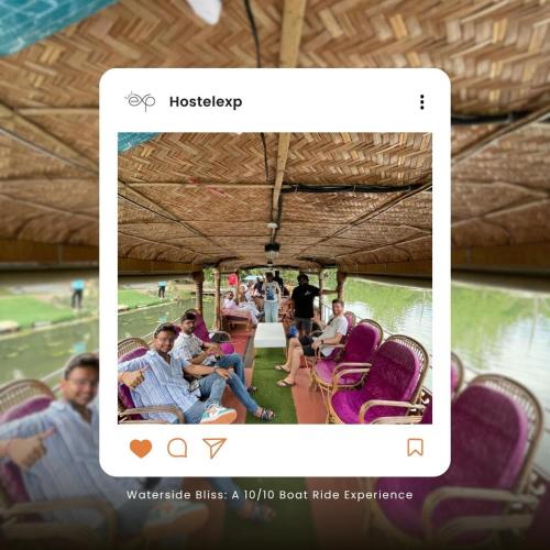 a screenshot of a photo of people on a bus at HostelExp, Varkala - A Beach Town Hostel in Varkala