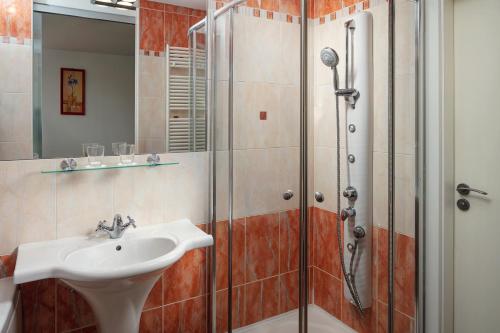 Koupelna v ubytování Hotel Ankora