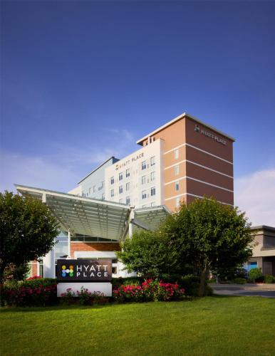 a hotel building with a sign in front of it at Hyatt Place New York Yonkers in Yonkers