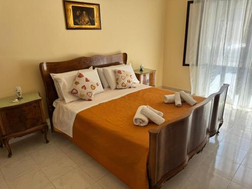 En eller flere senge i et værelse på Casa della nonna