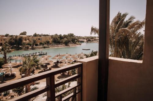 a view of a river from a balcony of a resort at Cook’s Club El Gouna (Adults Only) in Hurghada