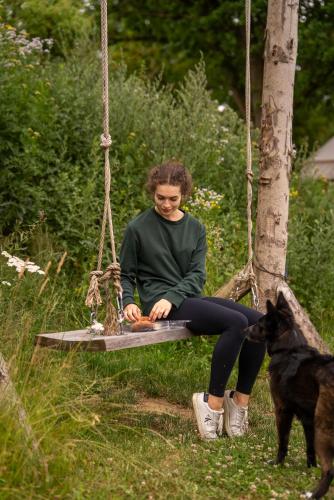 Domácí mazlíčci ubytovaní s hosty v ubytování Glamping Hive