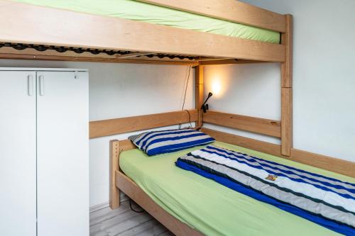 a bedroom with two bunk beds in a room at Haus Kasberger in Ascheberg