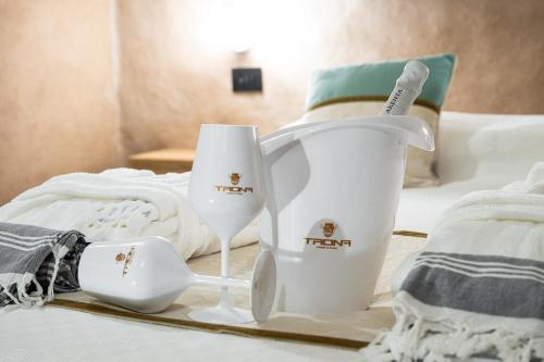 Postel nebo postele na pokoji v ubytování LUVIA ROOMS SPA