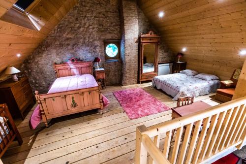 Katil atau katil-katil dalam bilik di Maison du Garde Forestier au cœur des Châteaux de la Loire