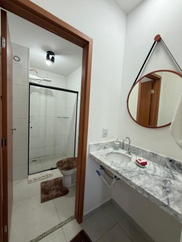 Koupelna v ubytování Refúgio São Rafael