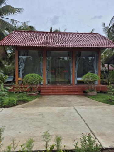 Homestay Xóm Quêにある庭