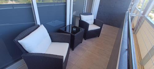 Χώρος καθιστικού στο Apartamento Boliche 1