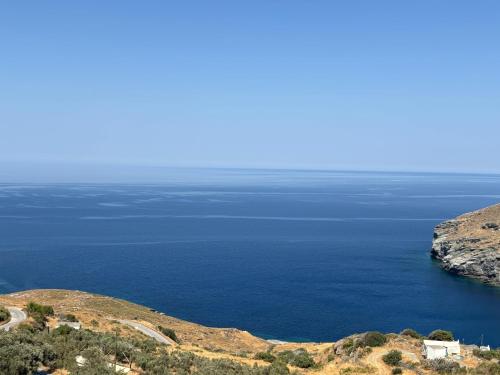 a view of the ocean from a hill at Cavo Levante in Andros