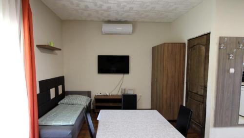 TV i/ili multimedijalni sistem u objektu Áron Apartment