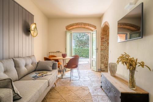 Posezení v ubytování Relais Badia a Passignano