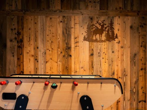a close up of a pool table with balls at Chalet Inuit in Font Romeu Odeillo Via