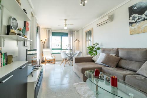Χώρος καθιστικού στο Superbe appartement calme vue mer