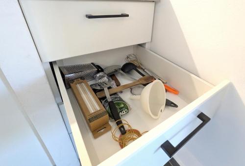 Kuchyň nebo kuchyňský kout v ubytování KONAKI Private Villa